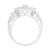 Early 21st Century .925 Sterling Silver Round and Baguette Diamond Cathedral Ring (0.75 Cttw, H-I Color, I2-I3 Clarity) - Size 8 For Sale - Image 5 of 7