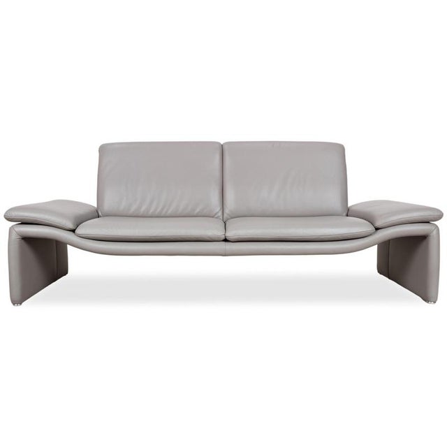 Three-Seater Sofa and Ottoman in Leather from Koinor, Set of 2 For Sale - Image 5 of 18