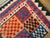 Early 20th Century 1920s Multicolor Geometric Tribal Antique Persian Gabbeh Rug 4'6" X 8'3" Wool Handknotted Carpet For Sale - Image 5 of 6