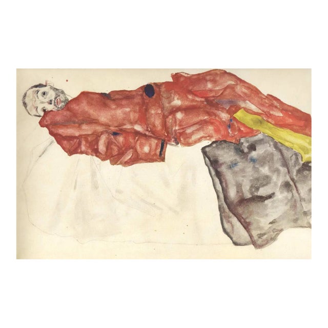 Schiele Lithograph 29 Self Portrait as Prisoner For Sale
