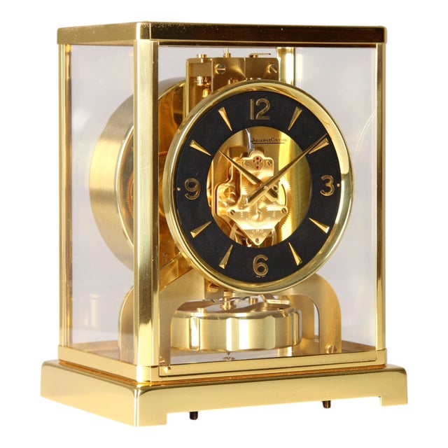 Atmos Clock with Black Dial by Jaeger LeCoultre, 1965 For Sale