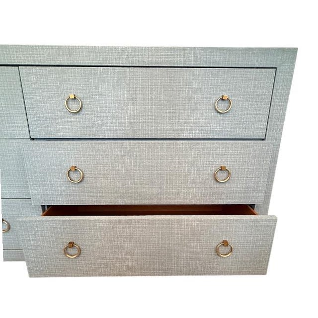 Blue Serena & Lily Driftway 6 Drawer Hand Painted Linen Dresser For Sale - Image 8 of 8