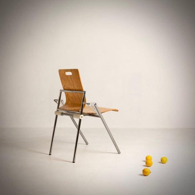 Vintage Folding Chairs by Xavier Matégot, 1985, Set of 6 For Sale - Image 9 of 12