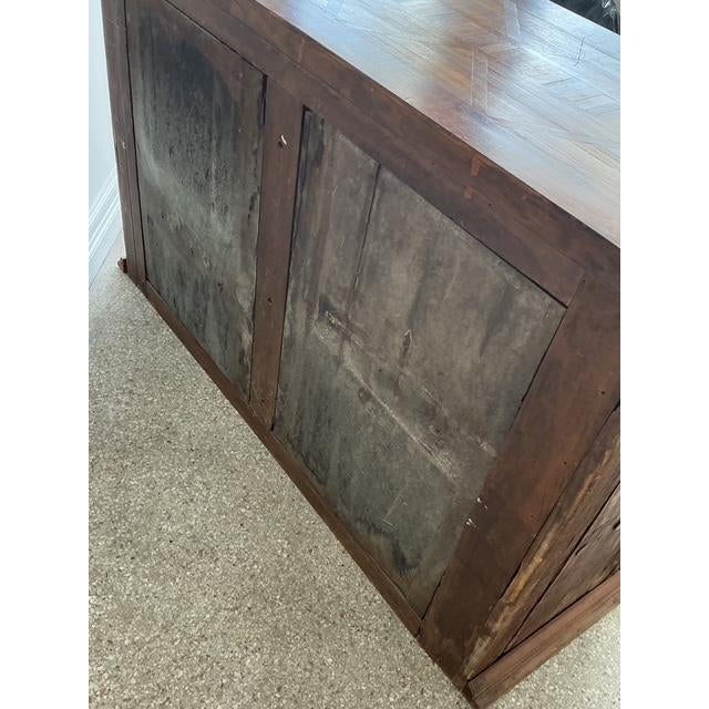 Vintage Spanish Carved Pecky Cypress Cabinet For Sale - Image 12 of 15