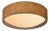 Moonlight Flush Mount Ceiling Light - Domed Diffuser, Burlap, Dimmer Switch, 16" Diameter For Sale