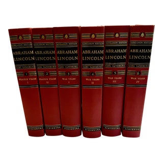 1930s Abraham Lincoln by Carl Sandburg " the Sangamon Years " Complete Set- 6 Pieces For Sale