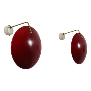 Wall Lights in Metal and Brass from Stilnovo, Italy, 1960s, Set of 2 For Sale