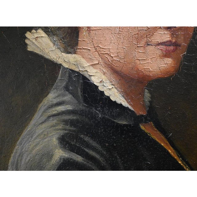 Portrait, Mid-1800s, Oil Painting, Framed For Sale - Image 9 of 18