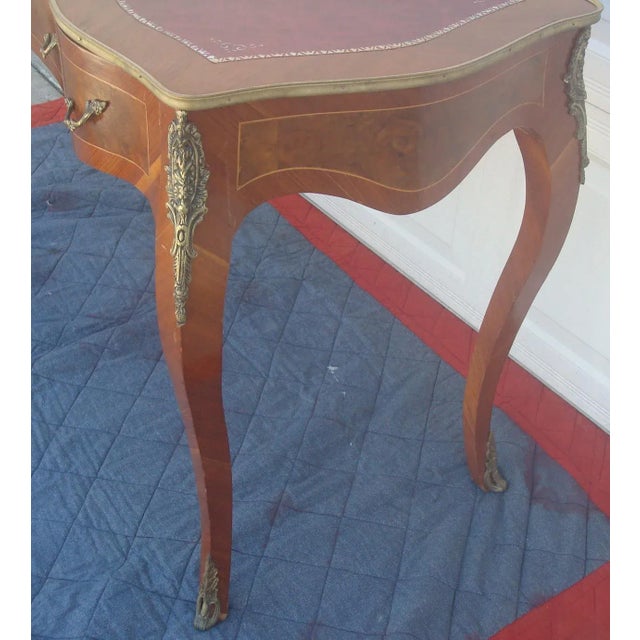 French Ladies Leather Top Desk For Sale In Tampa - Image 6 of 12