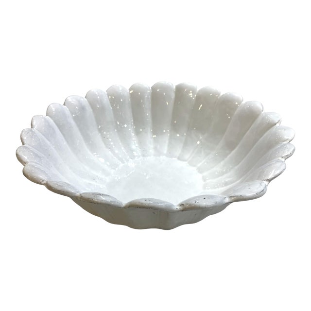 Late 20th Century Large Astier De Villatte "Marguerite" Bowl, Handmade in Paris For Sale