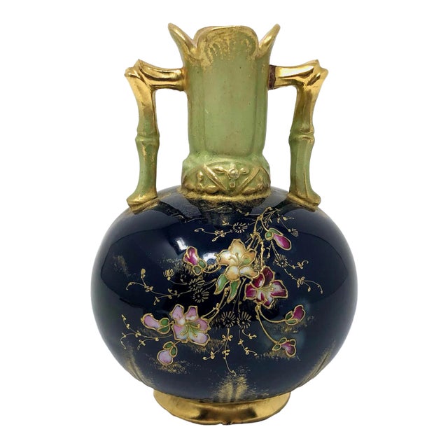 Antique Hand Painted Austrian Vase For Sale