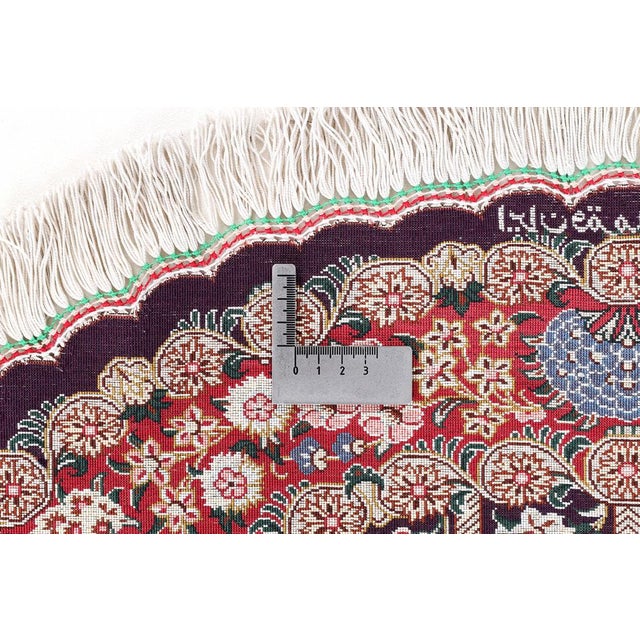 Purple Ghom Silk Rug in Purple For Sale - Image 8 of 14