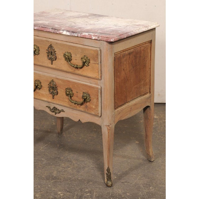 18th Century 18th Century French Classical Two-Tone Marble Top Chest For Sale - Image 5 of 12