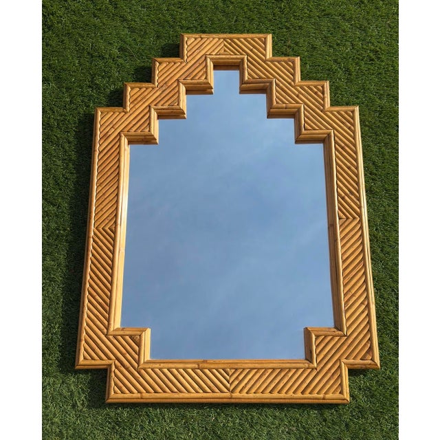 Shanghai Bamboo Mirror from Vivai Del Sud, Italy, 1970s For Sale - Image 10 of 11