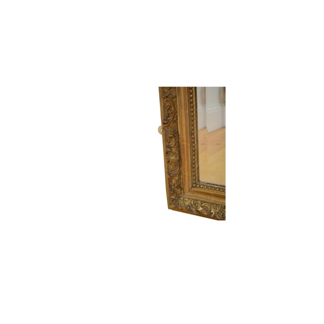 Antique French Giltwood Wall Pier Mirror, 1869 For Sale - Image 14 of 18