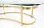 Thick Glass Kidney Shape Brass Base Mid-Century Modern Coffee Table For Sale - Image 12 of 12