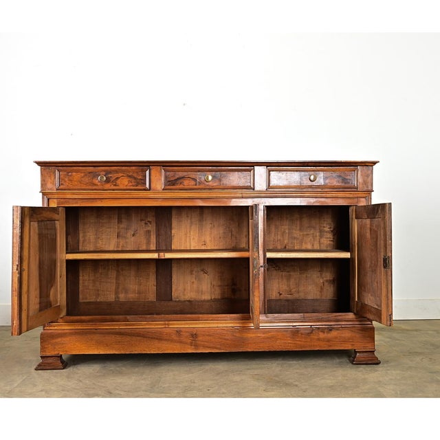 French 19th Century Solid Walnut Louis Philippe Enfilade For Sale - Image 9 of 11