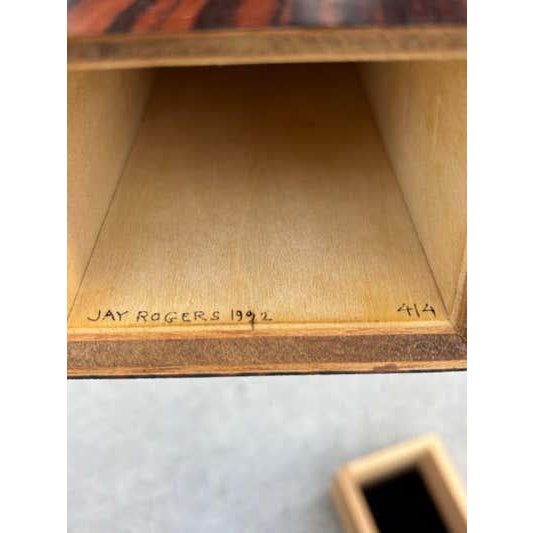 Jay Rogers 1992 Exotic Wood Box with mystery drawers For Sale - Image 11 of 11