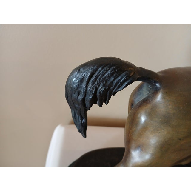 Mid 19th Century Bronze Pj Mene Arab Mare With Saddle and Rifle Sculpture For Sale - Image 9 of 16
