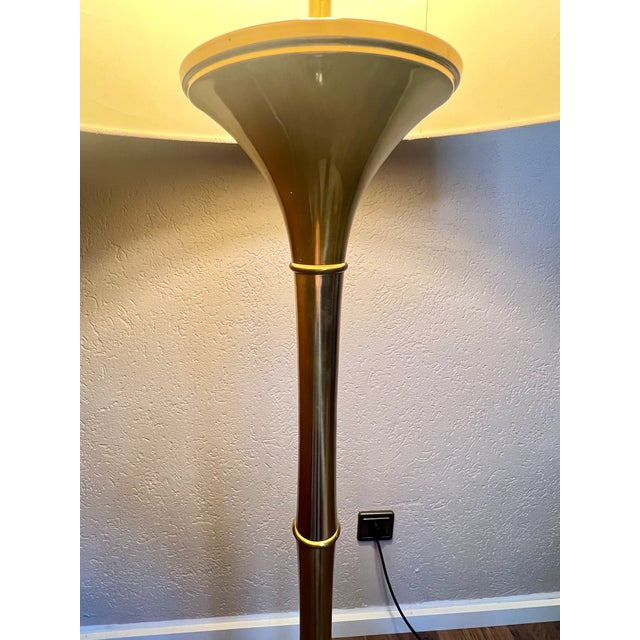 1970s Brass Bamboo Floor Lamp by Ingo Maurer, 1960s For Sale - Image 5 of 9