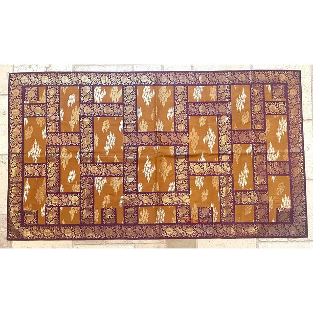 Antique Silk Kesa Monk's Patched Robe Meiji Period For Sale - Image 17 of 17