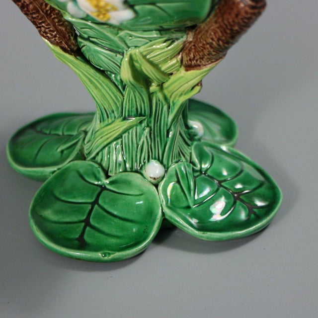 George Jones Majolica Lily Sweetmeat Dish For Sale - Image 11 of 13