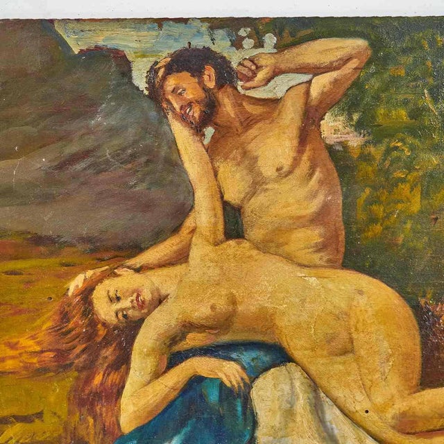 E. Luppi, Jupiter and Antiope, 2000s, Oil on Panel For Sale - Image 4 of 6