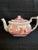 English Rare Find; Spode “Pink Tower” Design; English Transferware Tea Pot.Charming; Unique Handle Loop-Single Rest & Loop-Kick Shapes. For Sale - Image 3 of 11