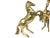 Three Brass Horses Holding Crystal Diamond Candle Holder For Sale - Image 9 of 11