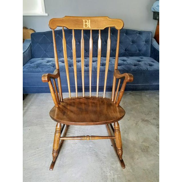S. Bent & Bros. Colonial Style Rocking Chair Chairish
