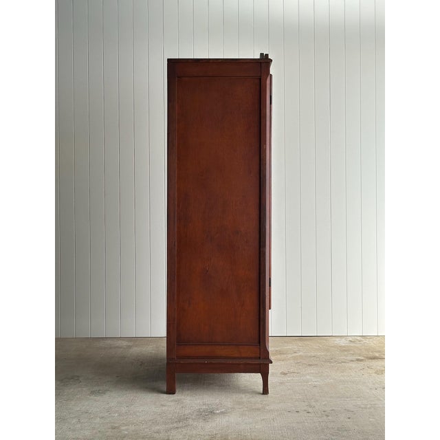 Late 19th Century Antique Mahogany Wardrobe Armoire With Original Mirrors For Sale - Image 14 of 16