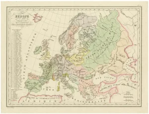 Antique Map of Europe, 1880