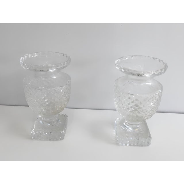 Early 20th Century 1900s Medicis Style Crystal Vases - a Pair For Sale - Image 5 of 7