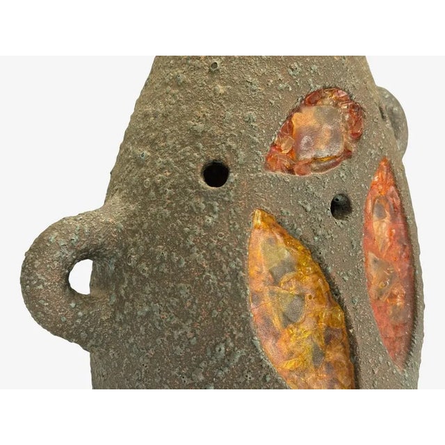 Accolay, Ceramic, Stained Glass, Spun Resin, Table Lamp, France, 1960s For Sale - Image 11 of 13