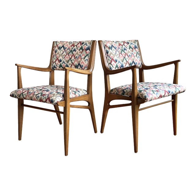 Drexel Profile Side Chair Pair - By John Van Koert For Sale