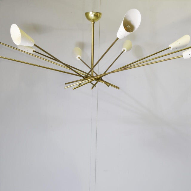 Shangai Chandelier in the style of Stilnovo, 1960s For Sale - Image 3 of 10