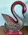 Three Large Asian Wood Carved Duck Statues With Mirror Inlay For Sale - Image 9 of 17