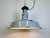 Large Industrial Grey Enamel Factory Lamp, 1950s For Sale - Image 15 of 17