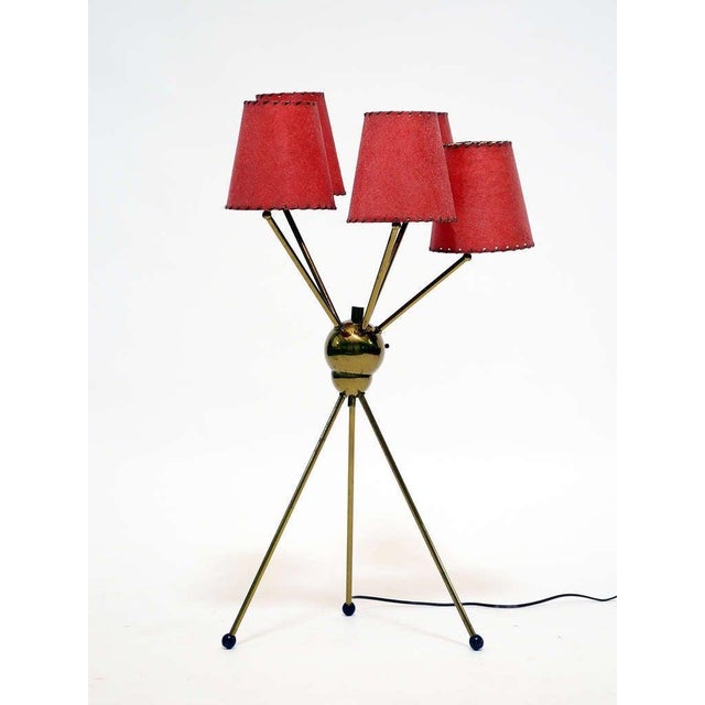 Metal Brass 1950s Sputnik Table Lamp For Sale - Image 7 of 10