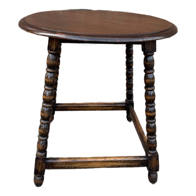 19th Century English Bobbin Twist Side Table For Sale