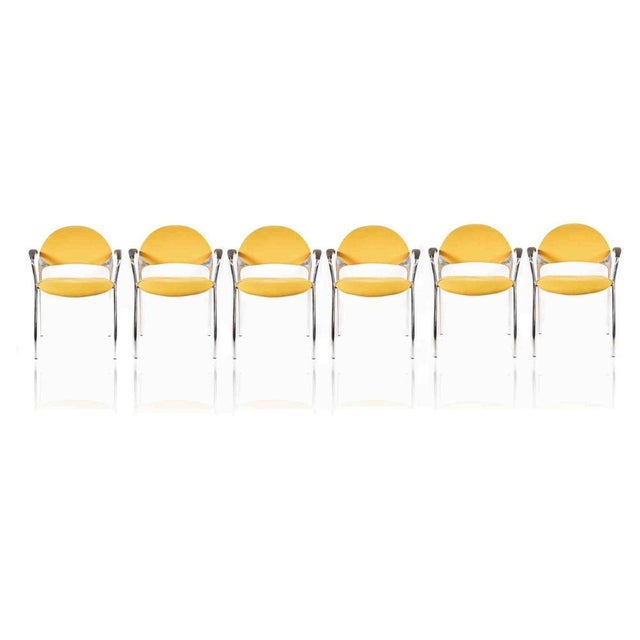 1970s Yellow Chairs, Italy, 1970s, Set of 4 For Sale - Image 5 of 5