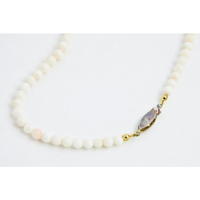 Graduated Angel Skin Coral Bead Necklace For Sale In Miami - Image 6 of 8