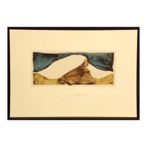1990s "Night Current" Frank Howell Original Hand-Signed and Colored Lithograph