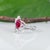 Metal Gia Certified Mozambique Ruby Ring With Lab Grown Diamonds: Solid 14k Gold, Size 6.75 For Sale - Image 7 of 10