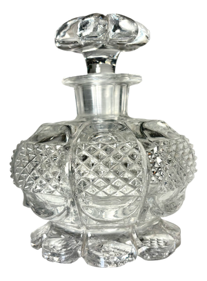 Fiamonds and Leaves Perfume Bottle from Baccarat, Early 19th Century