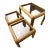 Danish Modern Trioh Møbler Style Solid Oak Side Tables (3) With Rounded Edges & Glass Top For Sale