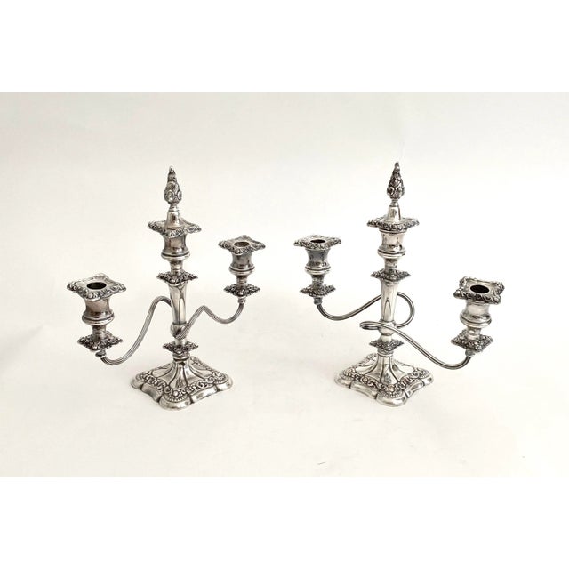 Metal 1920s Silverplate E. G. Webster Candelabras - a Pair For Sale - Image 7 of 10