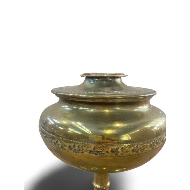 Metal Art Nouveau Gilt Brass Incense Burner, 1910 For Sale - Image 7 of 13