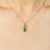 Kelly Green 1.91 Ct Two Stone Emerald Drop Vintage Pendant in 14k Solid White Gold For Sale - Image 8 of 11