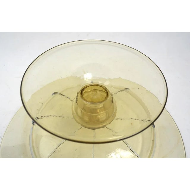 Glass Murano Compote Bowl by Martinuzzi for Cappellin For Sale - Image 7 of 9